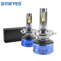 Ampoules de phare LED Brieyes A8 Super Bright 100W 20000LM DC12V 6000K Blanc H4 H7 Étanche Kits de feux antibrouillard pour moto et voiture