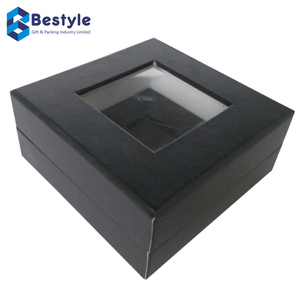 <span class=keywords><strong>Bestle</strong></span> Luxus schwarz klar PVC Fenster transparente Deckel Box starre Karton Verpackungs boxen mit Schaum für Kosmetik - Product Image 6