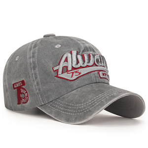 Casquette de baseball tie-dye délavée, broderie vintage, snapback à 6 panneaux, boucle métallique, décontractée, tissu courant, 100% coton, quatre - Product Image 4