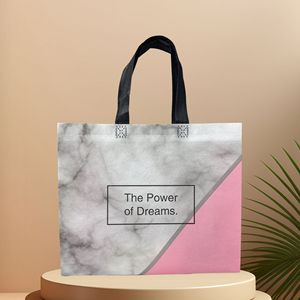 Vliesstoff-Falttasche mit Individuell Bedrucktem Logo Tragbare Geschenk-Einkaufstasche mit Anpassbarem Griff - Product Image 6