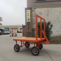 Chariot à plateau électrique à quatre roues avec frein à disque, chariot de transport de marchandises, camion de transfert de marchandises, batterie personnalisable, conception métallique OEM, vente chaude