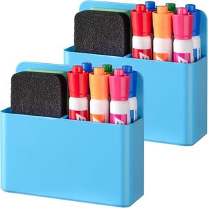 Marqueur effaçable à sec magnétique de haute qualité porte-crayon aimant fort maison bureau école tableau blanc support de stylo compartiments généreux - Product Image 1