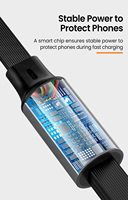 Kabel Aluminium 100W Pengisian Cepat 1-ke-3 Retractable 2*Type C+Micro-USB Mendukung Transfer Data untuk Ponsel
