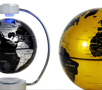 Globo Terráqueo de Levitación Magnética de 20 cm, Base Combinada de Metal y PVC, Decoración de Escritorio de Oficina, Globo Terráqueo con Mapa del Mundo para la Enseñanza de Geografía para Estudiantes