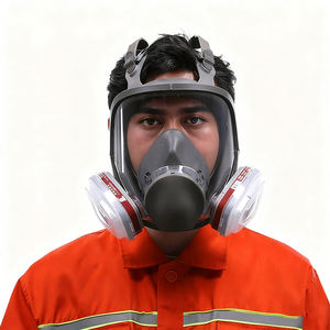 Masker Gas Full Face dengan <span class=keywords><strong>Respirator</strong></span> 6800 Silikon Dapat Digunakan Kembali Dapat Dicuci Masker Filter OEM - Product Image 1