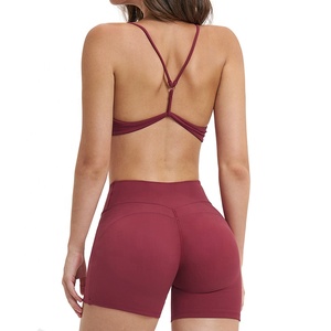 Custom Logo Y-Shaped Back Yoga Bra Butt-Lifting Shorts Sets Fast-Drying Breathable Gym Clothes for Fitness Exercise Yoga Suits