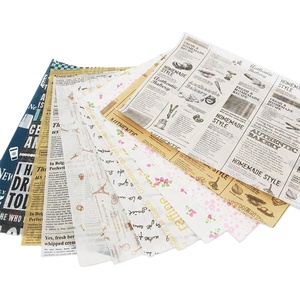 Personalized Newsprint Greaseproof Food Wrapping <b>Paper</b> <b>Sheets</b>, Hamburger Gift Wrapping <b>Paper</b> - Product Image 3