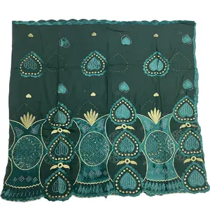 SE-545 High Quality Cotton Scarf African Women Scarfs Luxury Big Scarf with Stones Hollow Out Embroidery Hijab Muslim 12 PCS