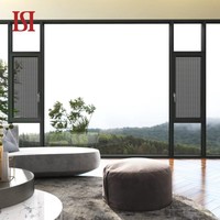 Top marque Design moderne salon battant auvent fenêtre rupture thermique cadre en aluminium Double vitrage persienne pour fenêtres Photo