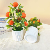 Ensemble de 7 Bonsaïs de Fruits Artificiels Réalistes pour la Décoration de Restaurant, de Bureau et de Mariage de Noël