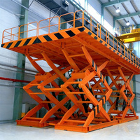 Nouvelle table élévatrice à ciseaux hydraulique robuste de 5 tonnes, 2500x2000mm, plateforme élévatrice d'entrepôt de 4m à 12m