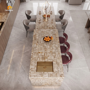Piano Cucina e Rivestimento per Isola in Legno Pietrificato Naturale Marrone Chiaro Personalizzato - Product Image 3