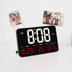 Reloj <span class=keywords><strong>Despertador</strong></span> LED Multifuncional de Fábrica BSCI con Pantalla de Temperatura y Humedad, Calendario Semanal, Control Remoto y Brillo Ajustable - Product Image 4