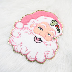 Nuevo diseño vacaciones grande Santa Navidad parche personalizable hierro en Chenille parches para ropa - Product Image 3