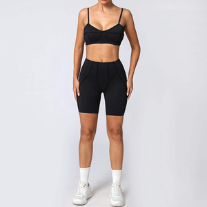 Abbigliamento Sportivo Personalizzato, Completo <span class=keywords><strong>Fitness</strong></span> da Donna con <span class=keywords><strong>Leggings</strong></span> a <span class=keywords><strong>Vita</strong></span> <span class=keywords><strong>Alta</strong></span> e Reggiseno per Yoga ed Esercizio - Product Image 3