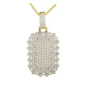 Modern Pendant Iced Out Diamond Shiny Hip Hop Style White Gold Plated Pave 5A Zircon S925 Silver Find Jewelry Pendant