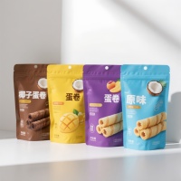 Sachet alimentaire vertical avec fenêtre transparente, impression en héliogravure, fermeture ziplock, thermoscellable, qualité alimentaire, anti-humidité, pour stockage congélateur/réfrigérateur, lait et gelée