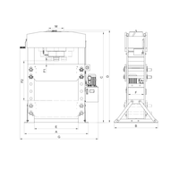 Presse hydraulique électrique à châssis en H 75T, modèle HJ0884, pour la réparation de châssis de voitures en acier, cric hydraulique pour voitures