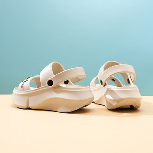 Sandalias de Verano para Mujer, Suela Gruesa Antideslizante, EVA, Punta Abierta, Zapatos de Camping, Color Blanco, Negro, Rosa, Arena - Product Image 4