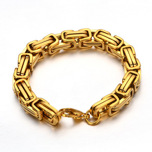 Men's <b>Titanium</b> Steel Bracelet Geometric Link <b>Chain</b> Hip Hop Street Style Jewelry CE522 - Product Image 1