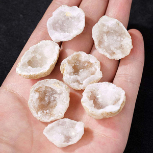 Geoda de Cuarzo Blanco Natural de Marruecos, Piedra en Bruto, Cristal de Ágata, Caja de Geoda para Carga de Cristales, Decoración del Hogar, Espécimen Mineral - Product Image 2