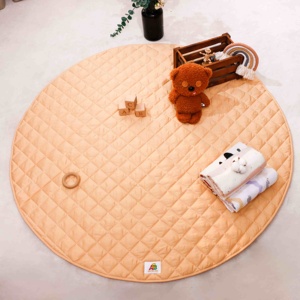 <span class=keywords><strong>Tapis</strong></span> <span class=keywords><strong>de</strong></span> jeu matelassé esthétique pour chambre <span class=keywords><strong>de</strong></span> bébé, en tissu doux et rembourré, style bohème, en coton, pour la décoration <span class=keywords><strong>de</strong></span> la chambre <span class=keywords><strong>de</strong></span> bébé, Minkytex - Product Image 2