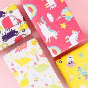 Birthday Unicorn Dinosaur Car Gift <b>Wrap</b> <b>Paper</b> <b>Roll</b> 100GSM Coated Eco-Friendly Recyclable Art <b>Paper</b> Double-Sided Digital Printing - Product Image 6