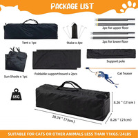 En gros, Grande Cage Tour à 3 Niveaux pour Chat, Portable, Respirante, avec Protection Anti-Moustiques, pour l'Extérieur