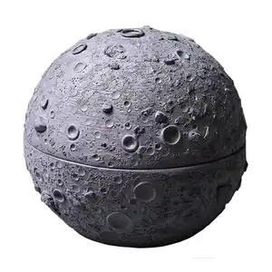 Astronaut mặt trăng gạt tàn thép không gỉ xi măng gạt tàn với nắp sáng tạo Gạt tàn trang trí nhà Quà Tặng