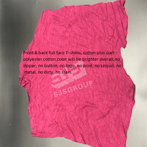 作業場用の優れた綿ぼろ布 100%綿 カラフルなTシャツぼろ布 カラフルなカットTシャツぼろ布 - Product Image 4