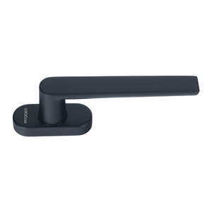 Manija de ventana AT097 de acero inoxidable negro mate con base ovalada, <span class=keywords><strong>mecanismo</strong></span> de bloqueo multipunto para ventanas abatibles y oscilobatientes, venta al por mayor - Product Image 3