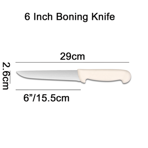 Coltello da Macellaio Professionale da 6 Pollici con Bordo Scanalato, in Acciaio, per Lavorazione Carne e Disosso - Product Image 6