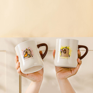 Kapibara <b>Ceramic</b> Mug Cartoon Design With Handle Perfect For Gift - Product Image 1