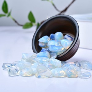 All'ingrosso pietra bianca opale naturale ghiaia grandi particelle rotonde pietra profumata pietra rotta a mano - Product Image 6