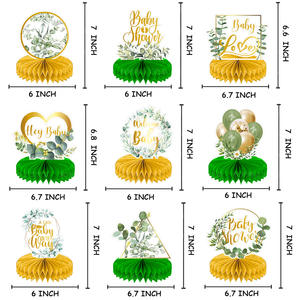 Adornos de panal de bienvenida para bebés Anuncios de recién nacidos y decoraciones de fiesta de escritorio para ducha de baño - Product Image 2