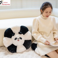 Coussin de chaise en peluche brodé Panda, coussin de siège et coussin de canapé - pour le soulagement du stress, cadeau d'anniversaire ou de déménagement