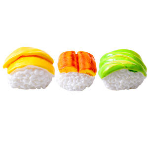 Boîte à bento de simulation de dessin animé, accessoires en résine alimentaire, maison de poupée, rouleau de sushi, <span class=keywords><strong>steak</strong></span>, décoration de table DIY, ornements - Product Image 5