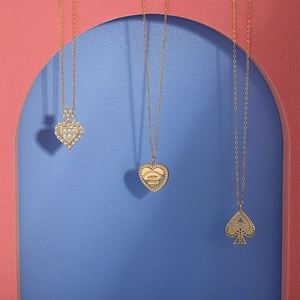 Collares de Corazón en Capas Chapados en Oro de 18k con Zirconia 5A, Regalos de Joyería para Aniversario y Cumpleaños para Mujer - Product Image 2