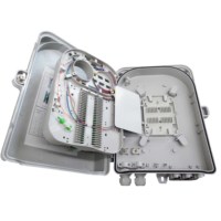 Boîtier de distribution de terminaison à fibre optique SURELINK SL-FDB pour intérieur/extérieur, IP65, matériau ABS/PC, 16/24 ports, accessoires FTTH, noir