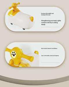 سيارة متأرجحة كلاسيكية جديدة للأطفال رخيصة من البلاستيك ، سيارة متأرجحة لطيفة للأطفال ، سيارة منزلقة مع الموسيقى - Product Image 5