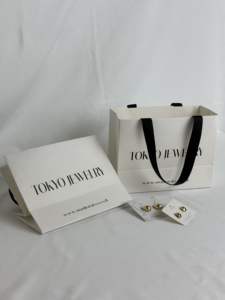 2024 Luxury Customized Printed Gift <b>Paper</b> <b>Bags</b> with Ribbon Handle Rectangle Shape Recyclable-for Shopping Packaging with Logo - Product Image 4