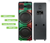 Système de sonorisation karaoké 5.1 puissant 2025 pour USB/Aux, 50000W, en plastique, portable, avec micro professionnel et lumières LED RGB pour soirées DJ