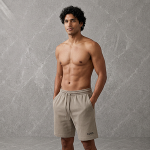 Custom Men's Casual Shorts Canvas Fabric Elastic Waist Anti-static Easy Streetwear Style Pockets Private Label Brand Apparel - Product Image 1