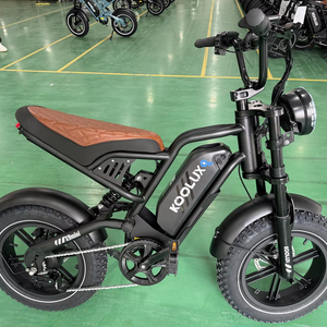EU Warehouse KOOLUX Ebike X9 MINI Dropshipping 16 Inch Full Suspension Mini Fat Tire Electric <b>Bike</b> for female and <b>teenager</b> - Product Image 1