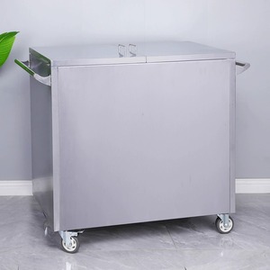 Chariot d'hôpital multifonctionnel Mu Zixing en acier inoxydable 55x100x97cm pour déchets, linge et fournitures stériles - Product Image 2