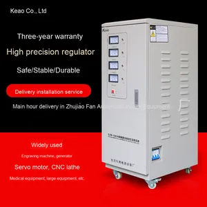 Régulateur de tension <span class=keywords><strong>triphasé</strong></span> <span class=keywords><strong>380V</strong></span> CA de type <span class=keywords><strong>courant</strong></span>, entièrement automatique, pour tour CNC laser haute puissance KEAO SJW 9KVA - Product Image 2