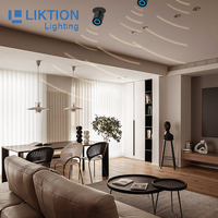 Projecteur magnétique COB sur rail avec haut-parleur Bluetooth, synchronisation musicale, éclairage LED dimmable AC85-265V CE pour maison et hôtel