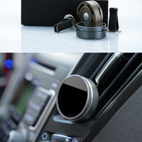 Purificateur d'air de luxe en métal massif à clipser sur grille d'aération de voiture, technologie d'évaporation naturelle, parfum longue durée à la rose, élimination des odeurs