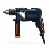 Perceuse à percussion filaire 13 mm 750 W à vitesse variable avec poignée auxiliaire pour la construction et le bricolage