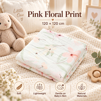 Serviette enveloppante multifonctionnelle pour bébé en coton de bambou, couverture en mousseline pour berceau et nacelle